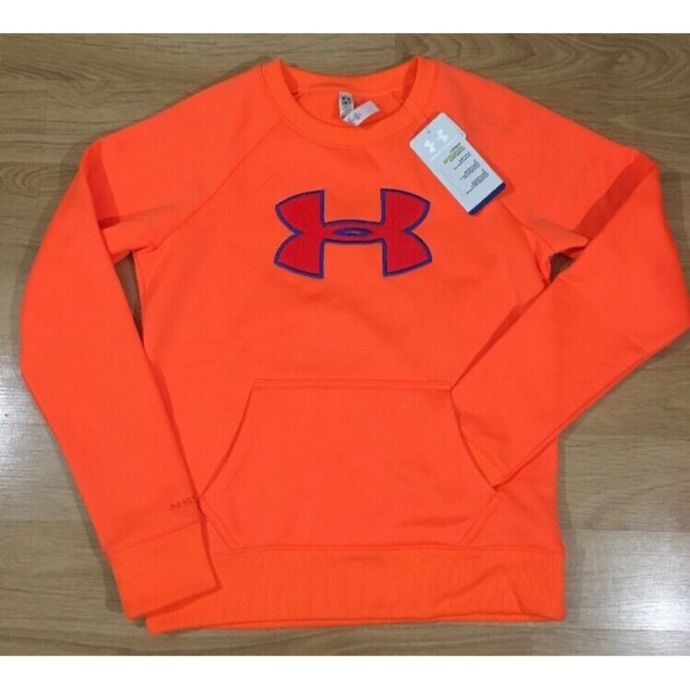 NEW!! Under Armour Sweatshirt Women's Size Small Orange Blue Red Water Resistant
